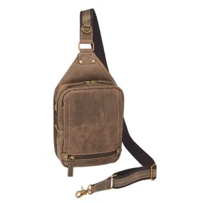 GTM Original RFID Lined Distressed Leather MINI Sling Bag