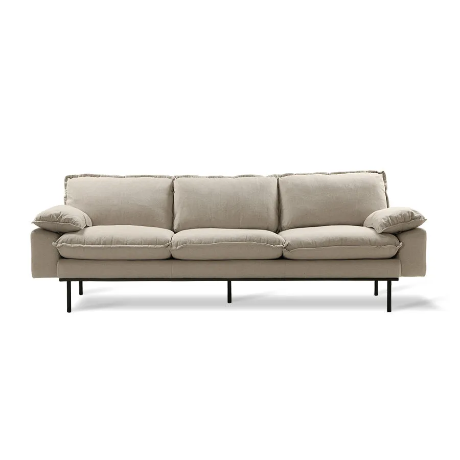 HKliving Cosy Beige Retro Sofa