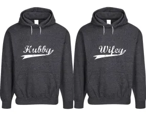 Hubby Wifey Couple Matching Speckle Hoodies