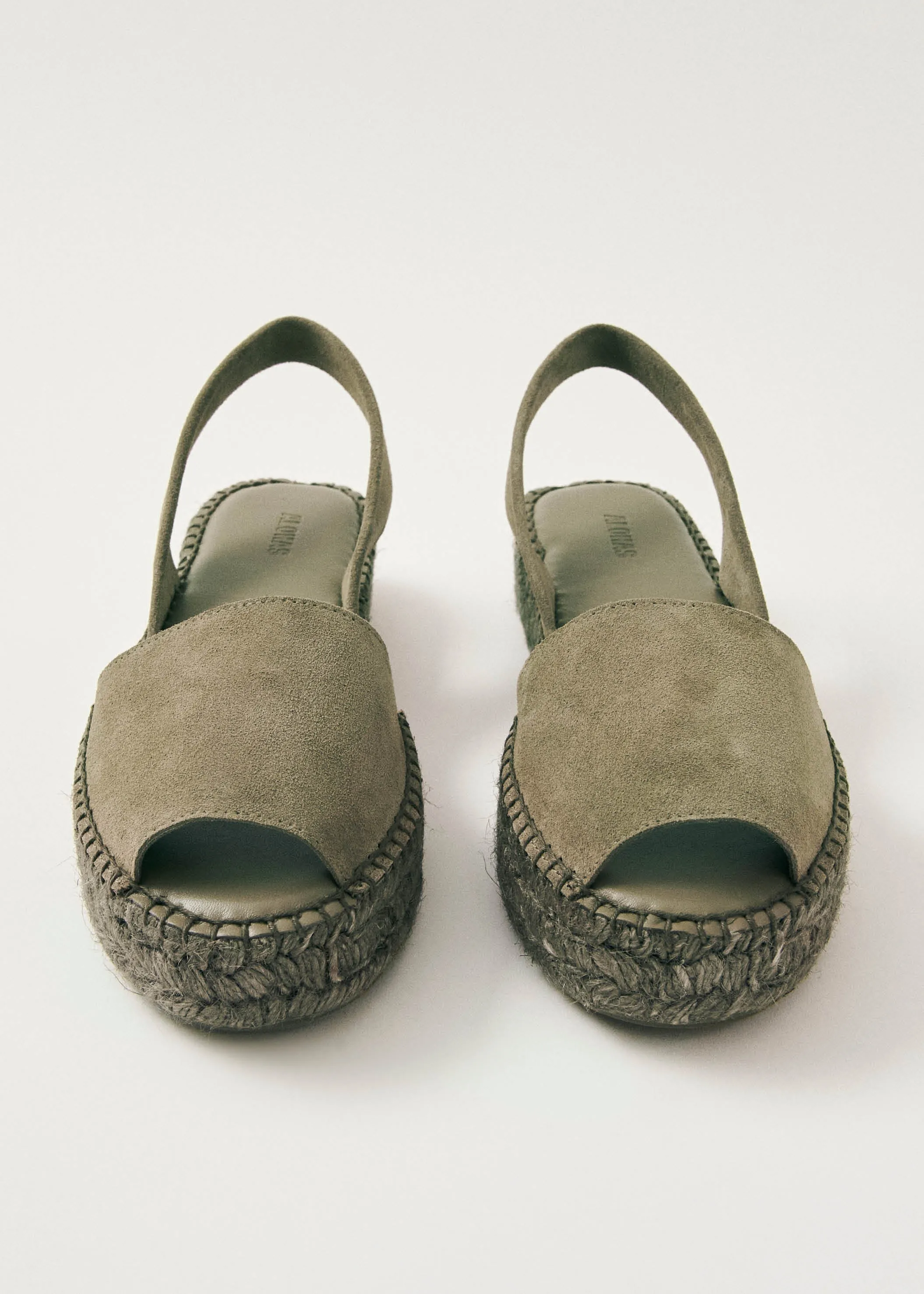 Ibizas Suede Green Leather Espadrilles