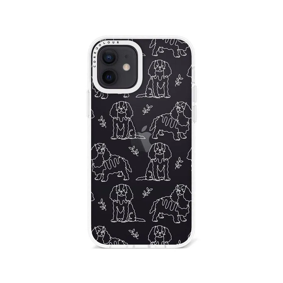 iPhone 12 Cocker Spaniel Minimal Line Phone Case