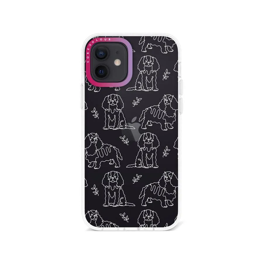 iPhone 12 Cocker Spaniel Minimal Line Phone Case