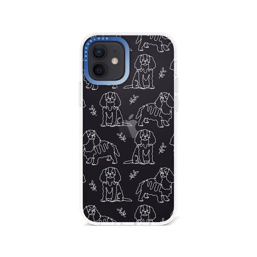 iPhone 12 Cocker Spaniel Minimal Line Phone Case