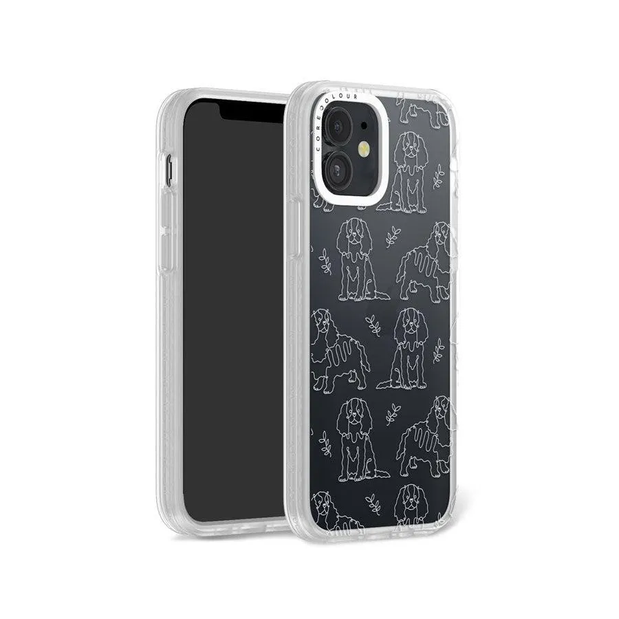 iPhone 12 Cocker Spaniel Minimal Line Phone Case