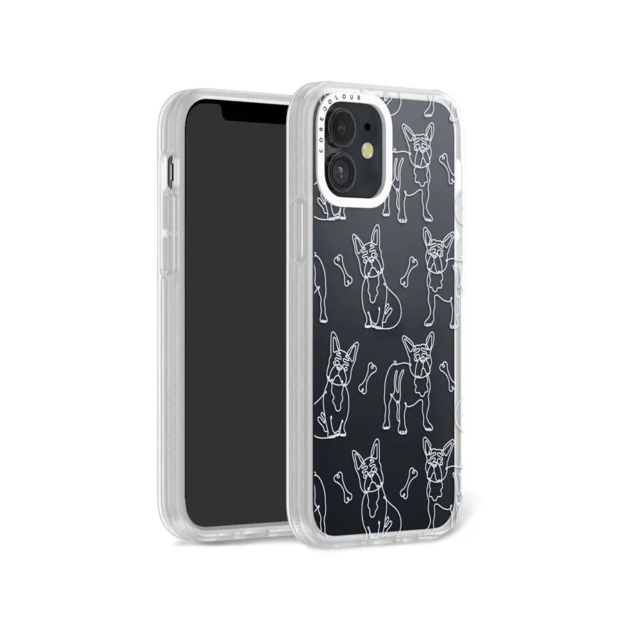 iPhone 12 French Bulldog Minimal Line Phone Case Magsafe Compatible