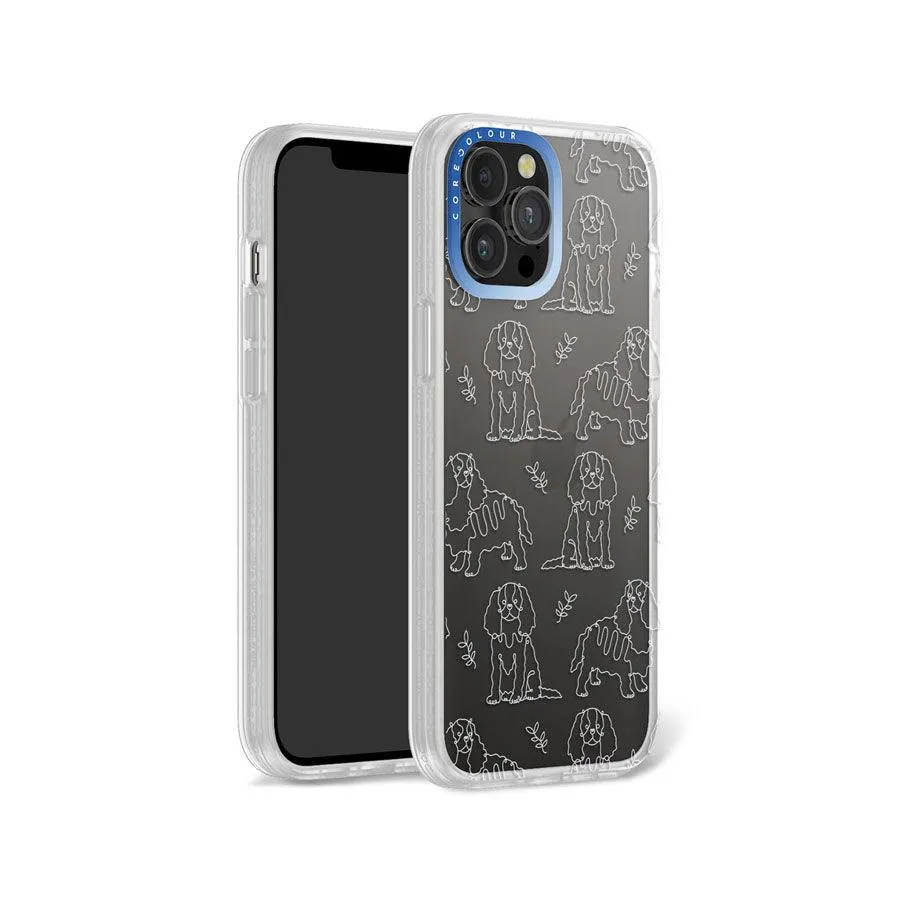 iPhone 12 Pro Max Cocker Spaniel Minimal Line Phone Case