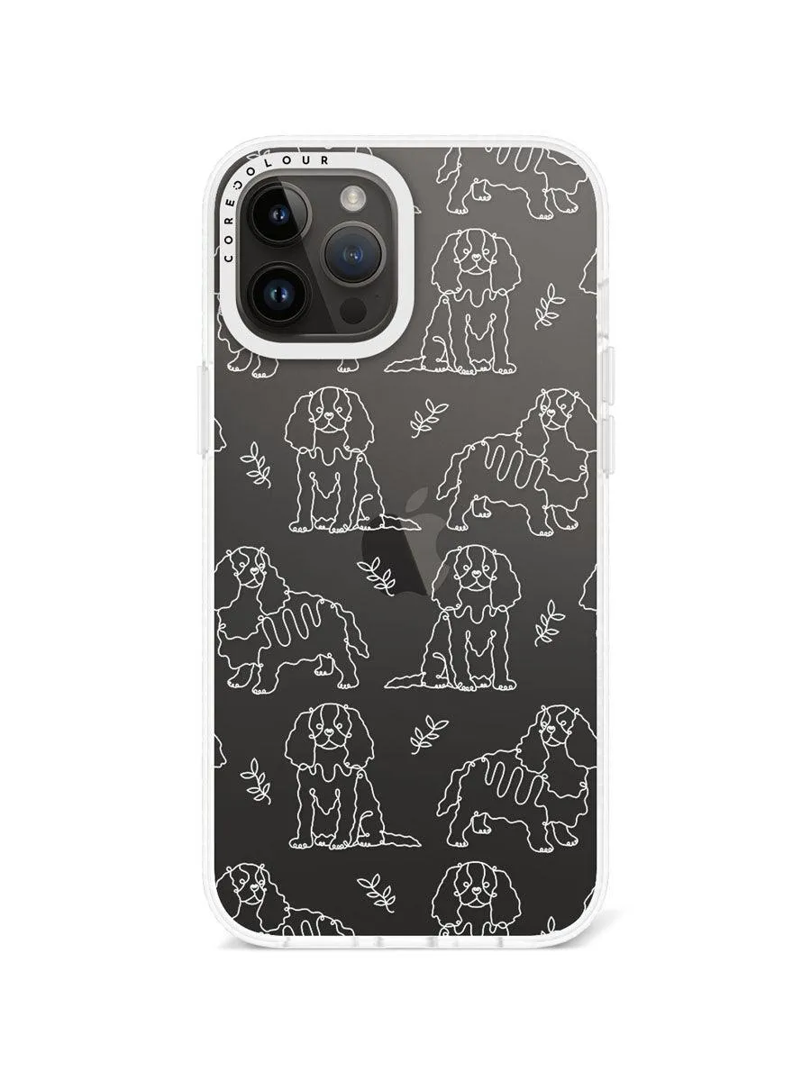 iPhone 12 Pro Max Cocker Spaniel Minimal Line Phone Case