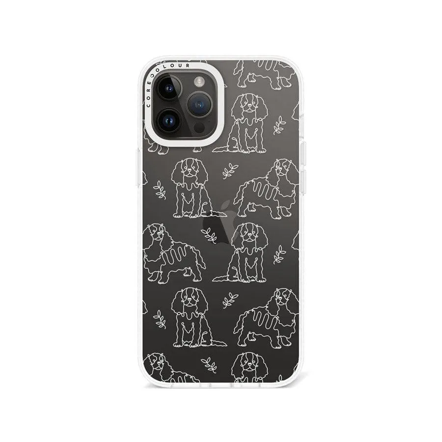 iPhone 12 Pro Max Cocker Spaniel Minimal Line Phone Case