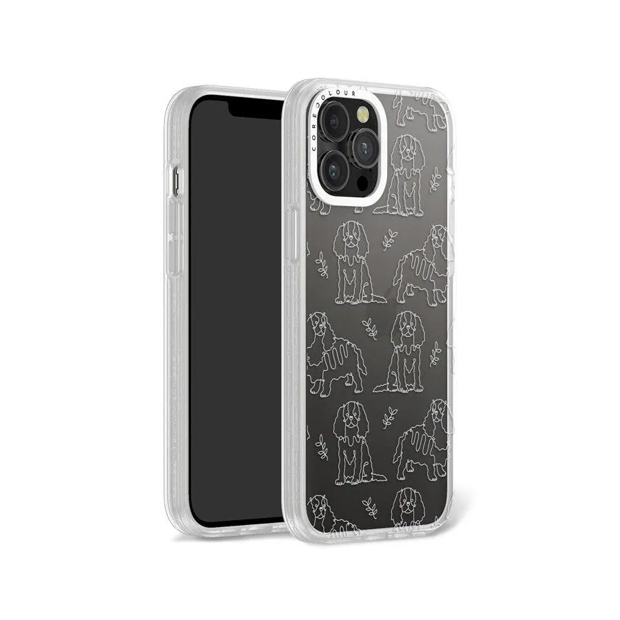 iPhone 12 Pro Max Cocker Spaniel Minimal Line Phone Case