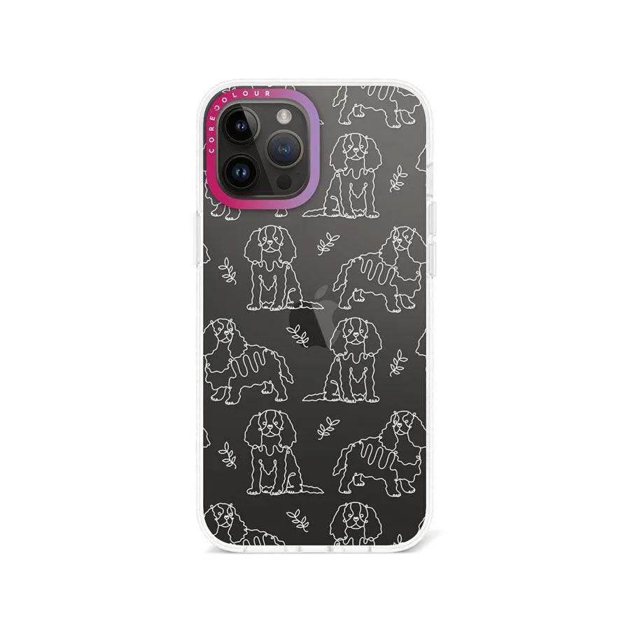 iPhone 12 Pro Max Cocker Spaniel Minimal Line Phone Case