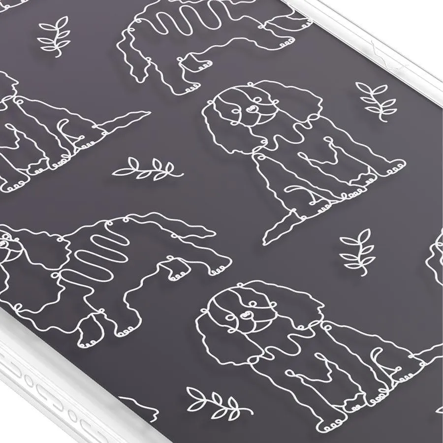 iPhone 12 Pro Max Cocker Spaniel Minimal Line Phone Case