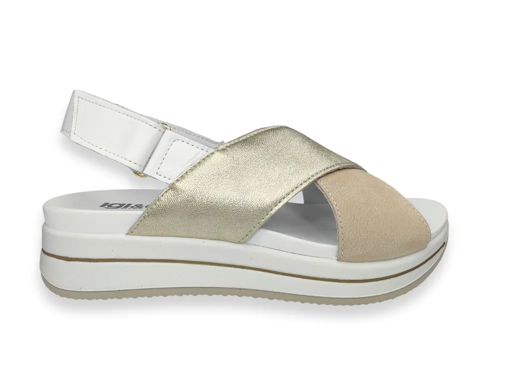 Ladies IGI & Co Sandals White/Taupe/White 5677522 sale