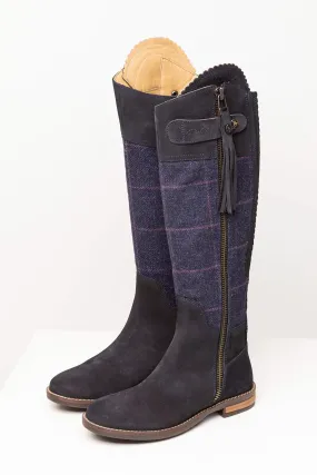 Ladies Suede & Tweed Country Boots - Allerton