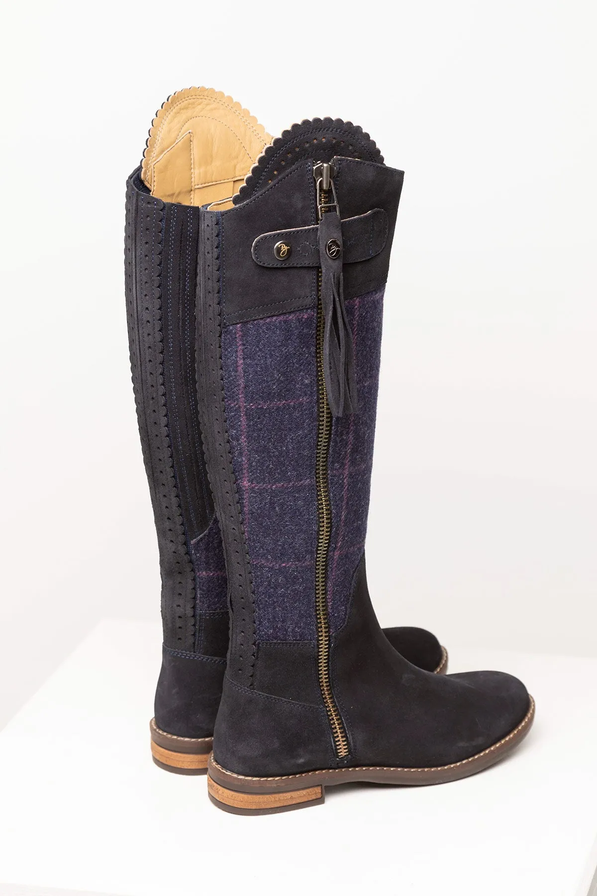 Ladies Suede & Tweed Country Boots - Allerton