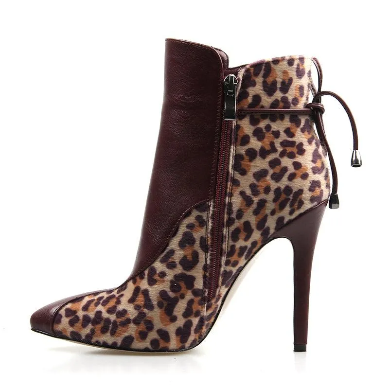 LADY LEOPOARD ANKLE BOOTIES