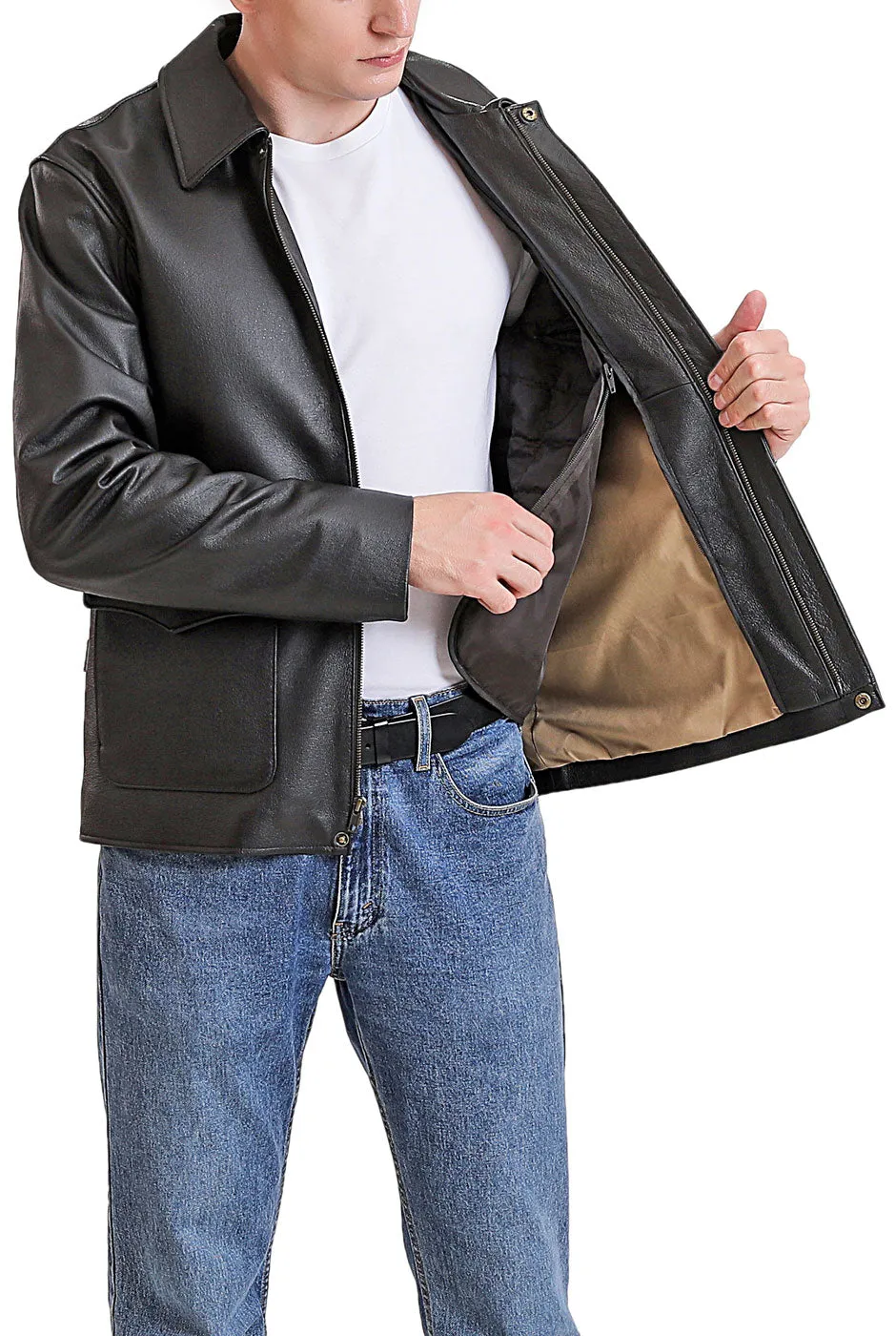 Landing Leathers Men Raider Indy-Style Leather Legend Jacket