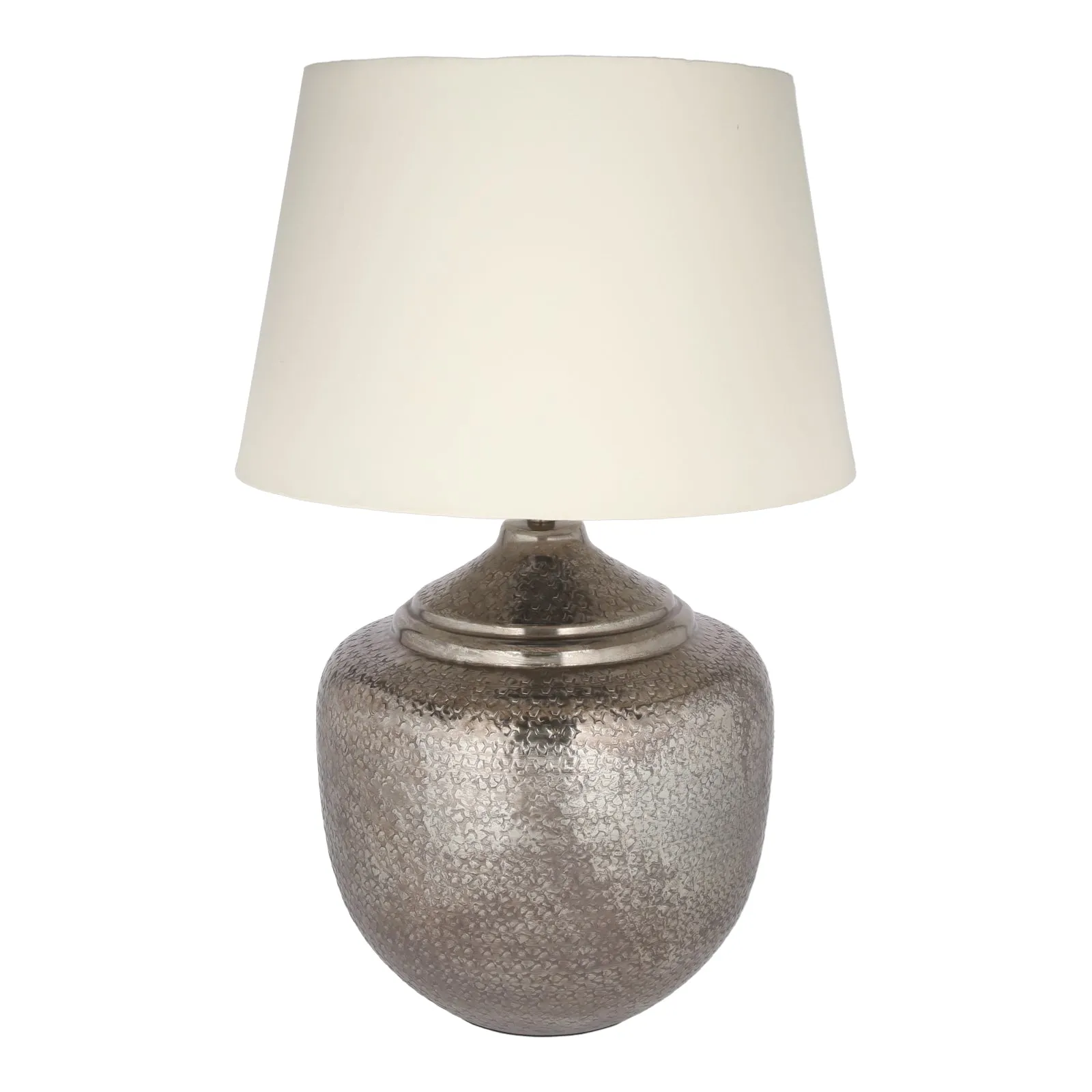 Large silver lamp