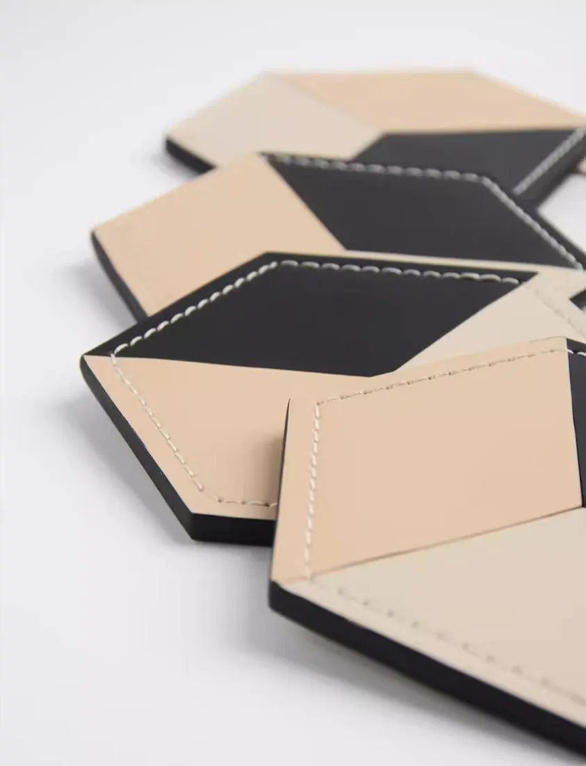 Leather Hexagon Coasters