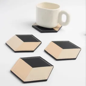 Leather Hexagon Coasters