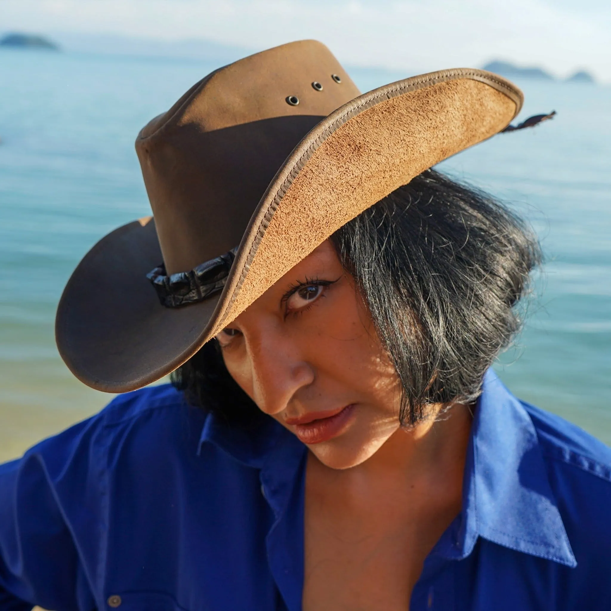 Longreach Shapeable Leather Hat