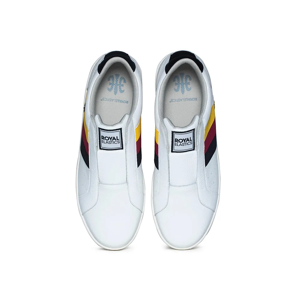 Men's Bishop White Multicolored Leather Sneakers 01701-091