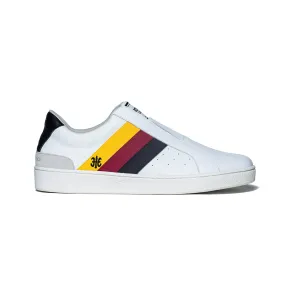 Men's Bishop White Multicolored Leather Sneakers 01701-091