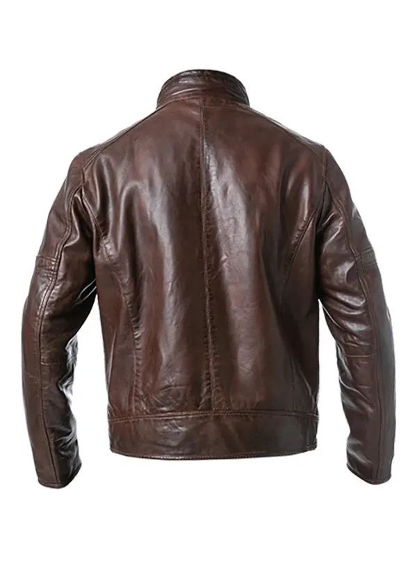 Men's Milestone | Bender Leather Jacket | Dark Brown