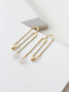 Movimento Earrings | jade pulley chain earrings