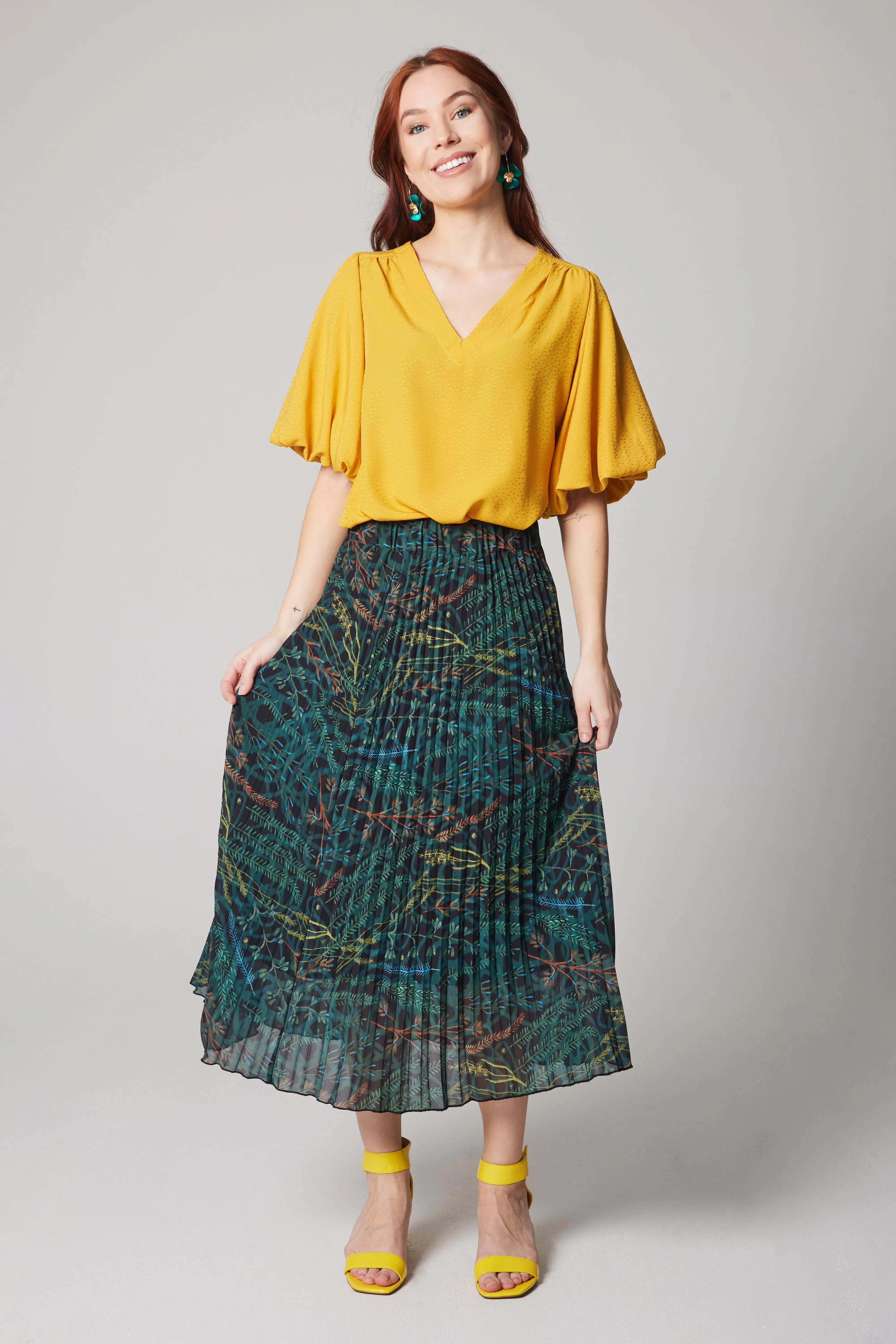 Pleated Skirt - Firefly