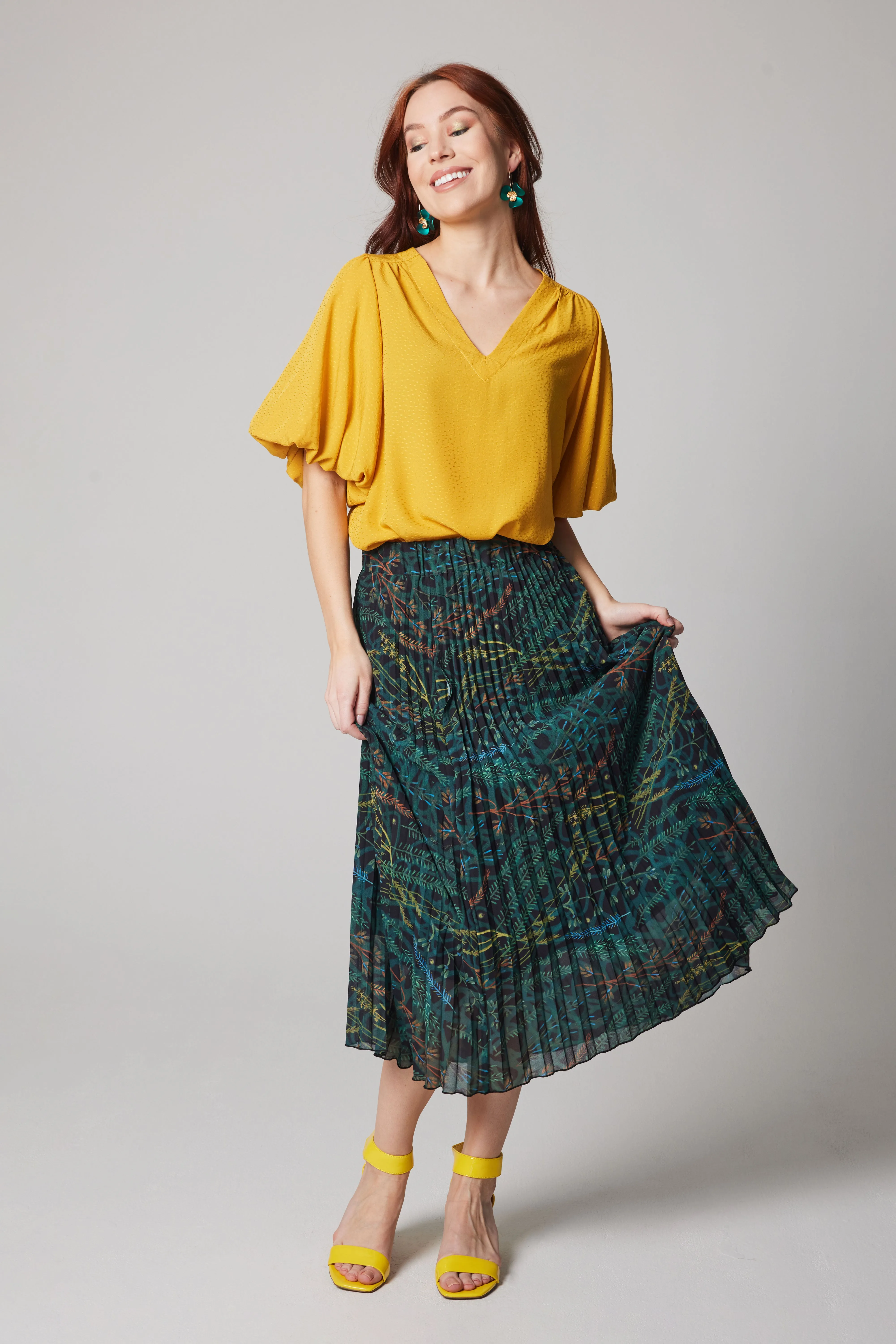 Pleated Skirt - Firefly