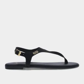 Puma Womens Stylecat Sleek Nubuck Sandal Black/Gold _ 173817 _ Black