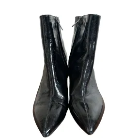 Sam Edelman Black Patent Leather Booties