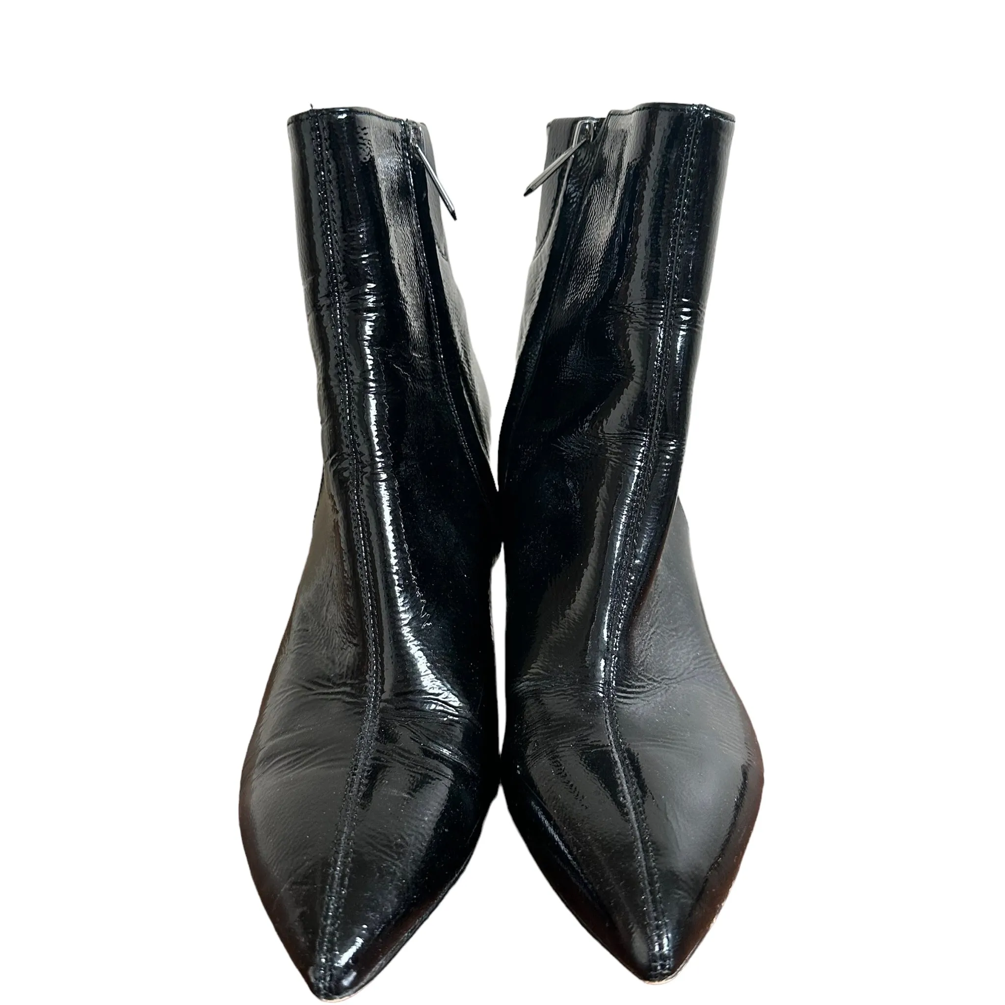 Sam Edelman Black Patent Leather Booties