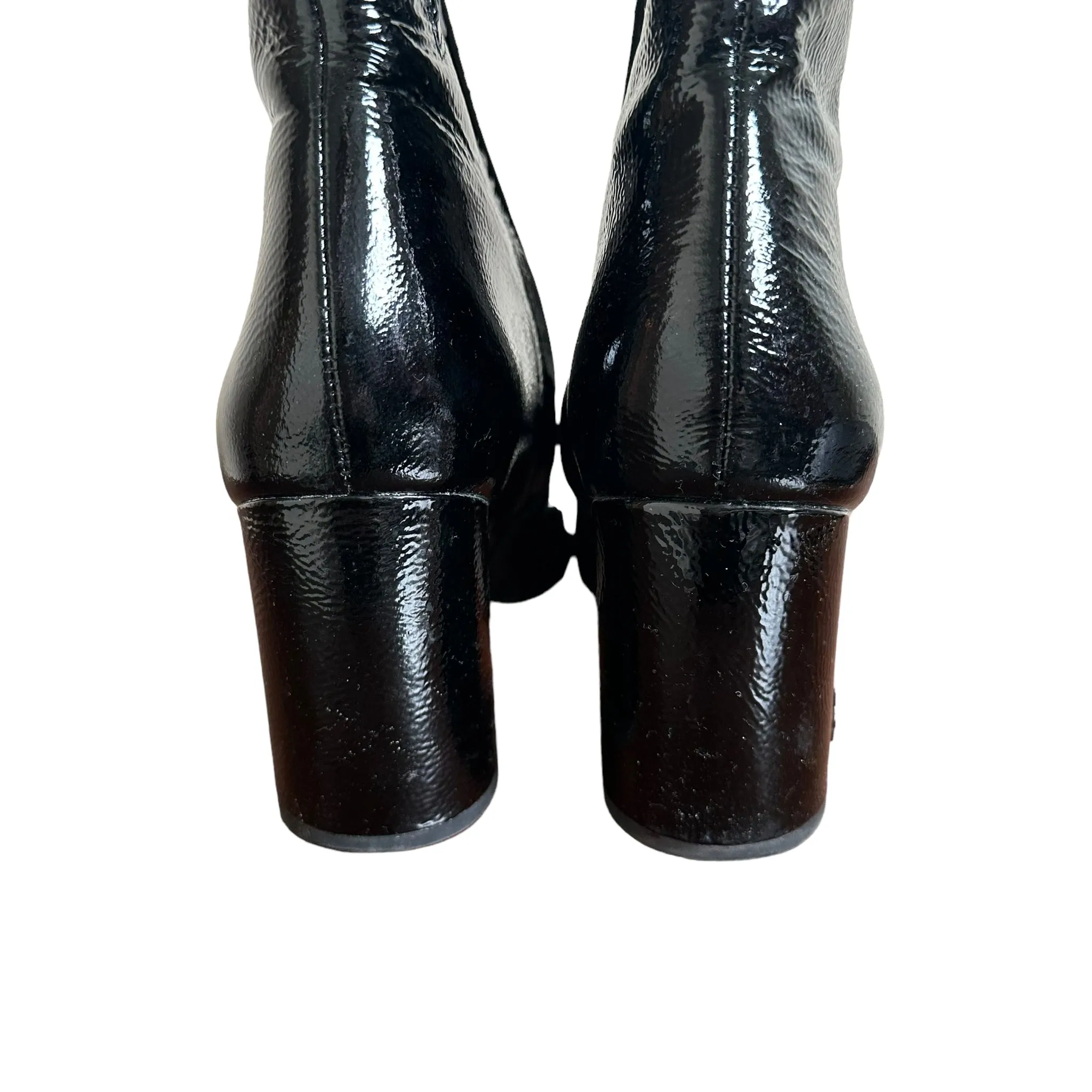 Sam Edelman Black Patent Leather Booties