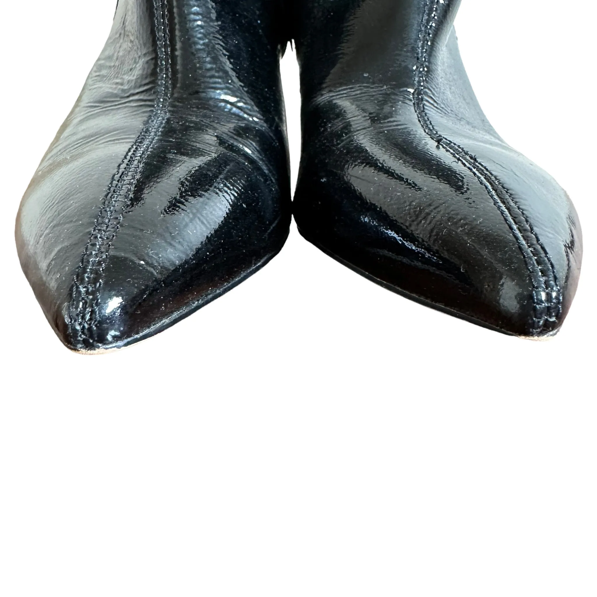 Sam Edelman Black Patent Leather Booties