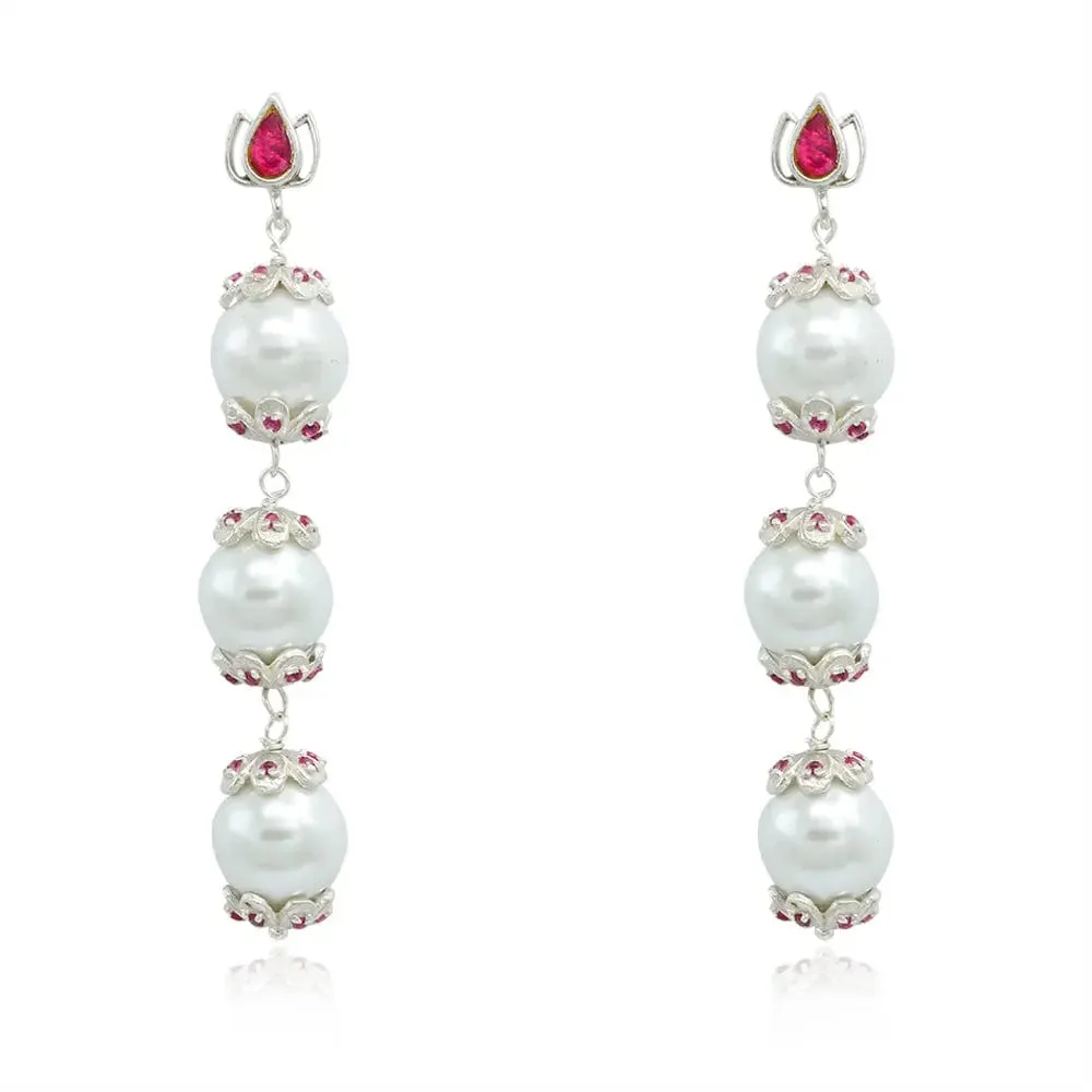 Silver 92.5 Sitayan Pearl Earring