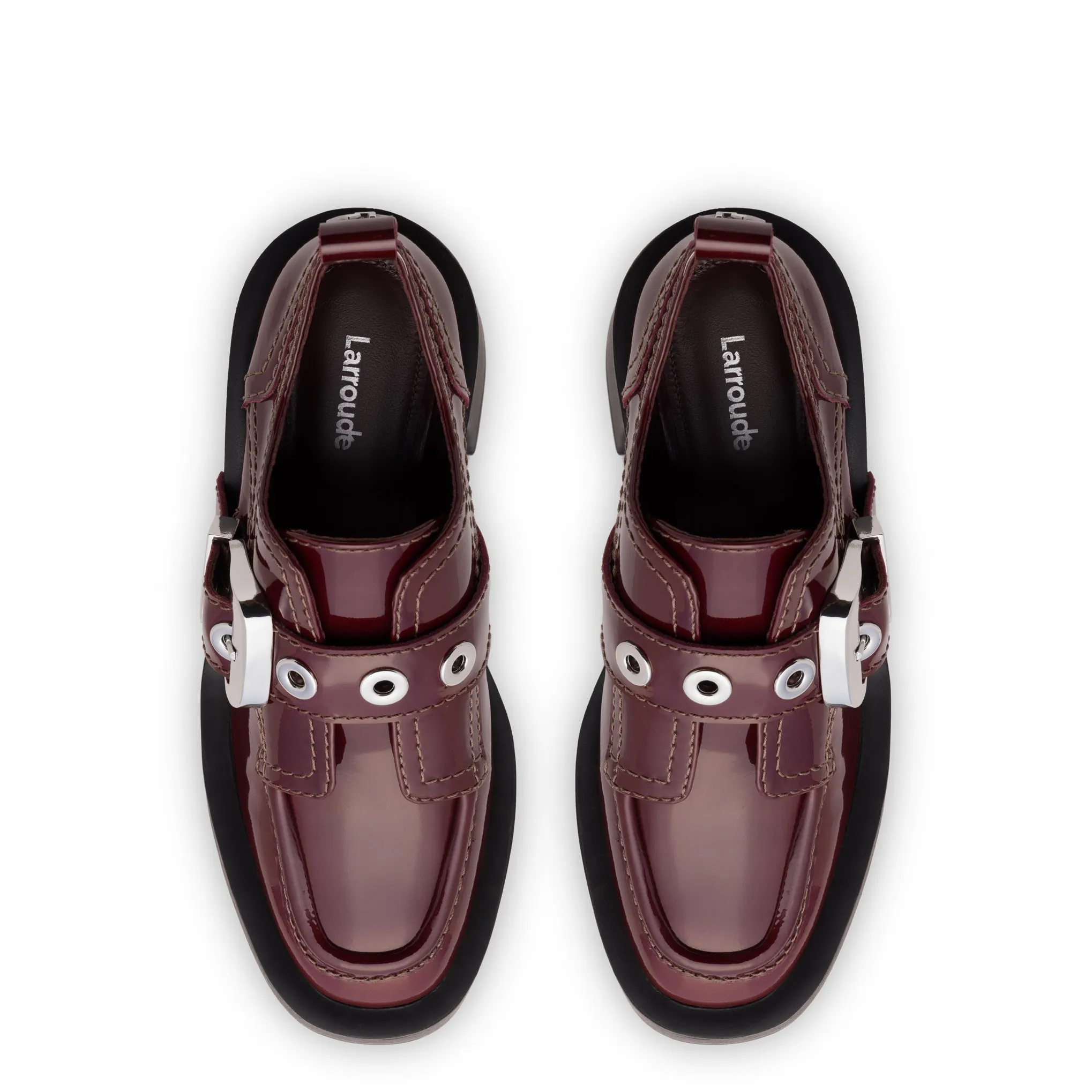 Stewart Platform Oxford In Carmin Patent Leather