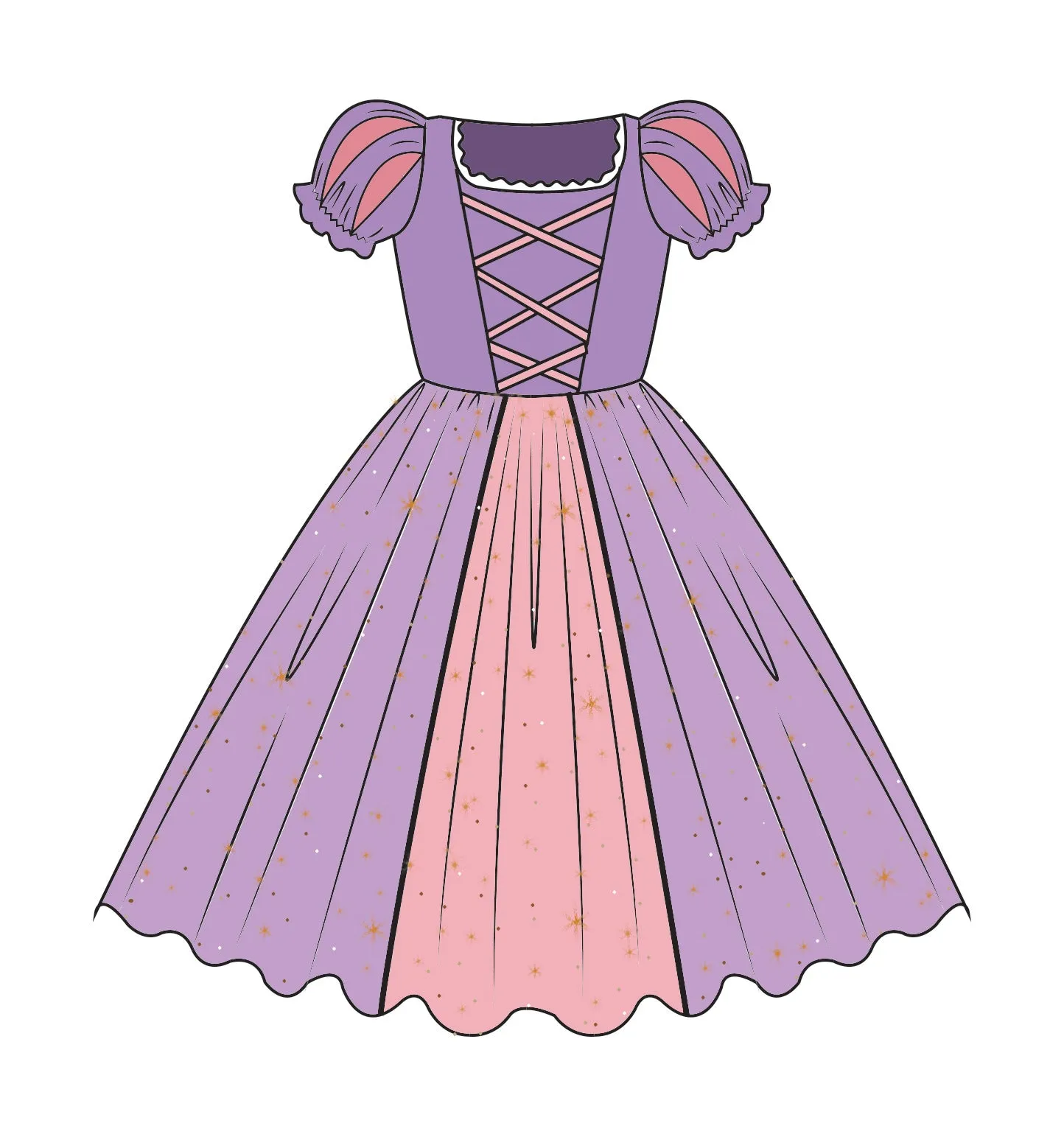 The Tower Princess Purple Costume Dress