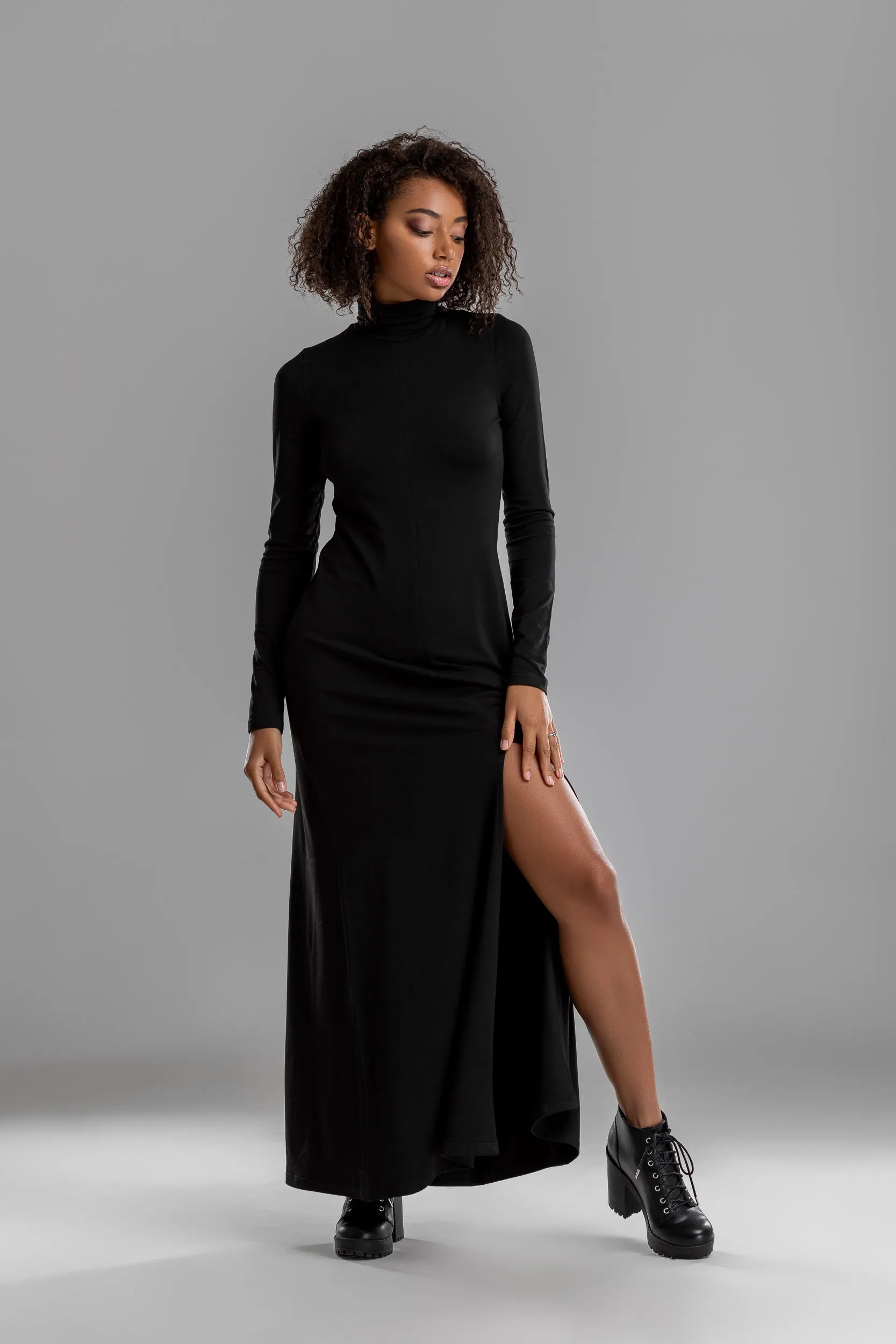 Turtleneck Maxi Dress