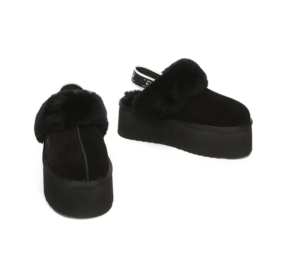 UGG Slippers Women Slingback Platform Slippers Muffin Plus