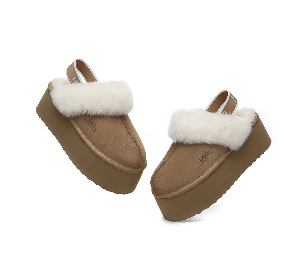 UGG Slippers Women Slingback Platform Slippers Muffin Plus