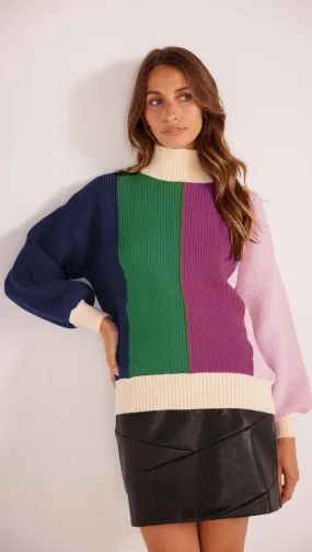 Zia Colour Block Knit Jumper